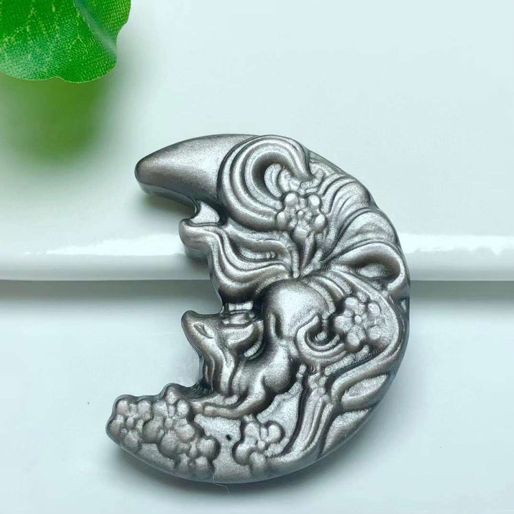 Silver obsidian moon fox