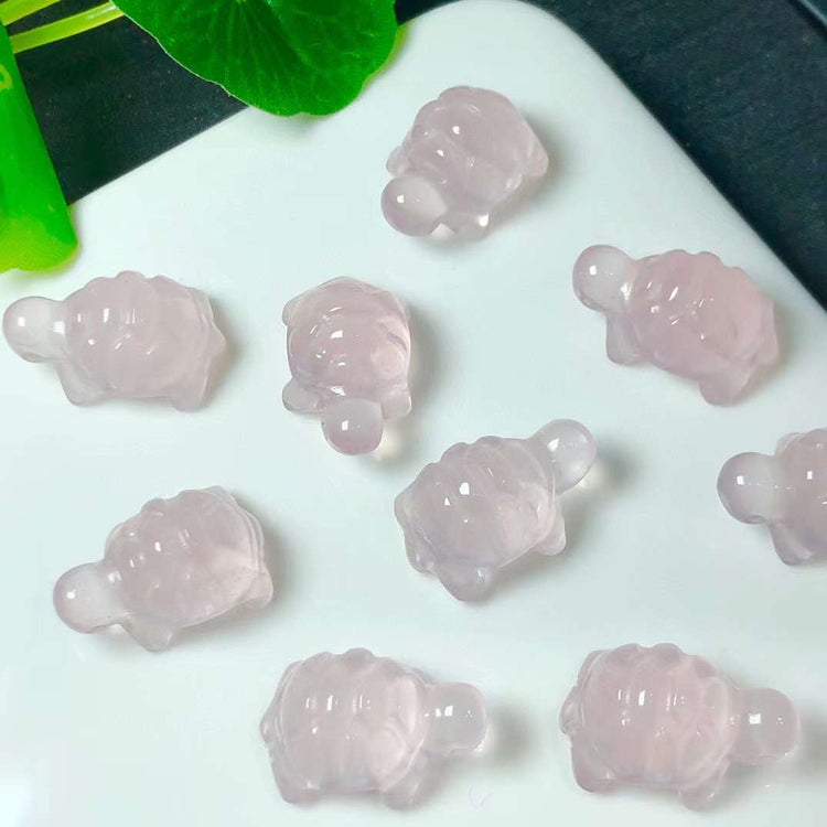 Rose quartz turtle