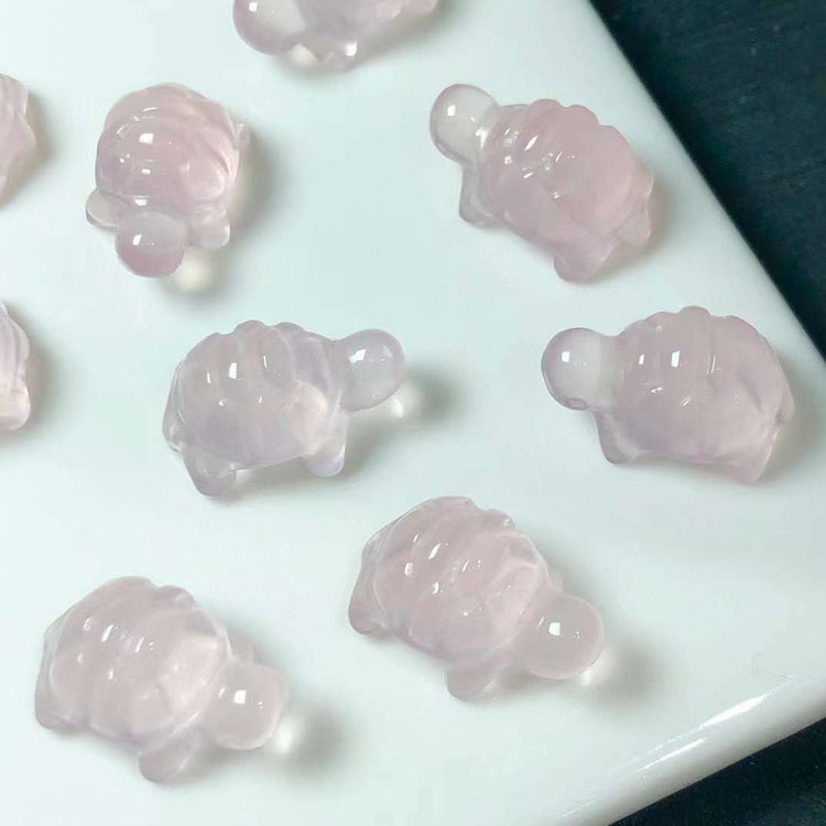 Rose quartz turtle