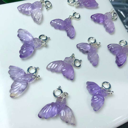 Amethyst Mermaid tail pendant