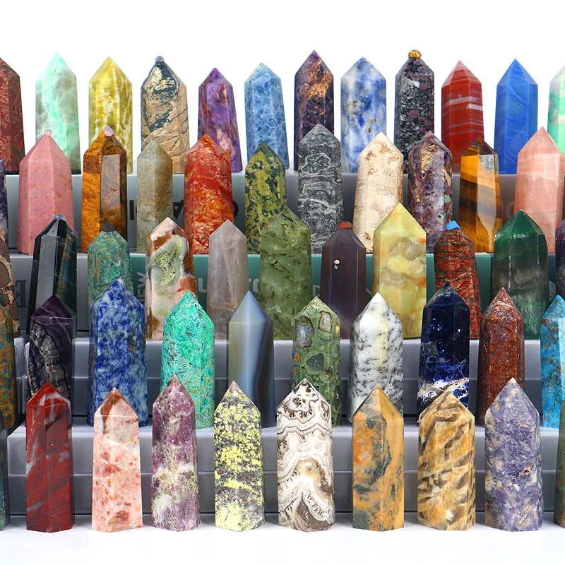 CHUSE Crystal Crafts Natural Quartz Crystal Wands Point Crystals Healing Stones Tower for Wholesale Bulk